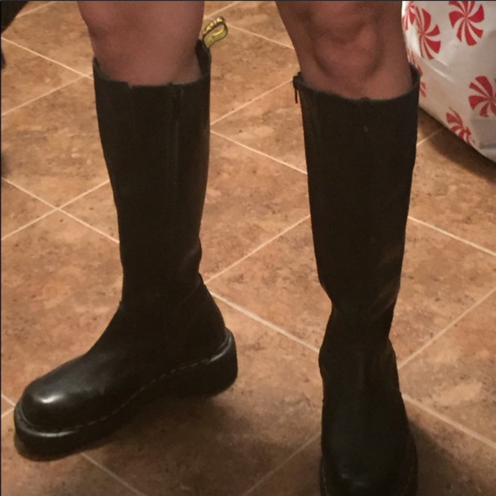 Dr Martins Vintage Knee High Boots-Zip